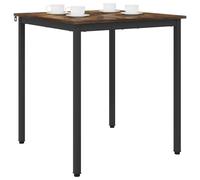 vidaXL Dining Tables 70 x 70 x 75 cm METAL, Modern Dining Table, Stylish Indoor Furniture, Durable Metal Frame, Engineered Wood, Easy To Clean Square Leg Design