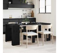 vidaXL Dinning Table 180 x 85 x 75 cm Engineered Wood Black Oak