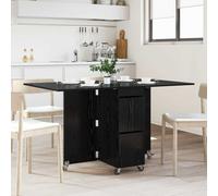 vidaXL Dinning Table 2 pcs 140 x 80 x 77 cm Engineered Wood Black Oak