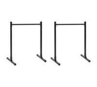 vidaXL Dip Station 2 pcs Black 55 x 90 x 104.5 cm Powder-Coated Steel, Home Gym