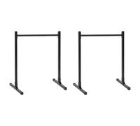 vidaXL Dip Stations 2 pcs Black 109 x 90 x 105 cm Powder-coated steel
