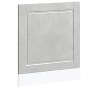 vidaxl Dishwasher Panel - Engineered Wood - Concrete Grey - 60x1.5x67 cm - Modern Kitchen Appliance Cover