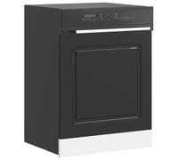 vidaXL Dishwasher Panel Kalmar Black 60x1.5x67 cm Engineered Wood