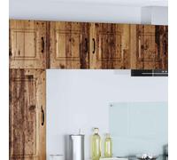 vidaXL Kalmar Single Door Old Wood Wall Mounted Square Kitchen Cabinet - Size: 40 x 40 x 31cm - Brown - Wilko