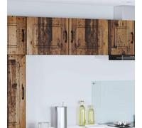 vidaXL Kalmar Single Door Old Wood Wall Mounted Wide Kitchen Cabinet - Size: 40 x 50 x 31cm - Brown - Wilko
