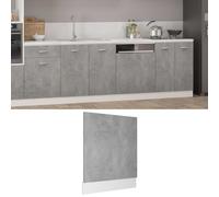 vidaXL Dishwasher Panel Lyon Concrete Grey 59.5x3x67 cm Engineered Wood HOT