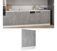 vidaXL Dishwasher Panel Lyon Concrete Grey 59.5x3x67 cm Engineered WoodNew