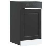vidaXL Dishwasher Panel/Cover 45x1.5x67 cm - Black Engineered Wood for Modern Kitchen Style - Porto Range