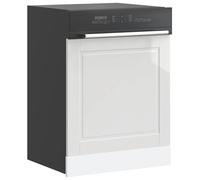 vidaxl Porto high gloss white dishwasher panel/engineered wood kitchen cover 60x1.5x67 cm moisture-