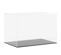 Acrylic Display Box Transparent Black 56x36x37cm Dustproof 3mm Acrylic Showcase
