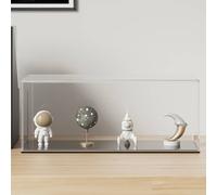 vidaXL Transparent Acrylic Display Box - Durable Plexiglass Case for Showcasing Collectibles, Models, Toys - Dust- Design - Easy Assembly - 34x16x14 cm Size