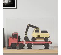 vidaXL Transparent Display Case - Acrylic glass Acrylic Box for Collectibles, Models, Souvenirs - Dustproof Design with Clear Visibility - Easy Assembly - Dimensions 56x36x37 cm