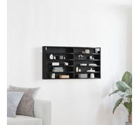 vidaXL Display Cabinet Black oak 100 x 8.5 x 50 cm Engineered wood