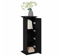 vidaXL Display Stand Black Oak 31 x 30 x 90 cm Engineered wood, Rectangular Storage Display Stand, Contemporary Plant, Stylish Holder for Indoor, Outdoor Garden Decor, Modern Finish