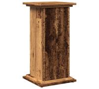 vidaXL Display Stand with Storage/Plant Shelf - Old Wood Engineered - Two-Tier Design - 31 x 30 x 60 cm - Living Room/Office/Bedroom