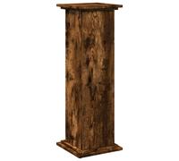 vidaXL Display Stand/Storage Shelf - Smoked Oak Engineered Wood, 31x30x90 cm - 3 Compartments - Versatile Decor Storage Organizer