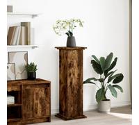 vidaXL Display Stand with Storage Smoked Oak 31x30x90 cm Engineered Wood