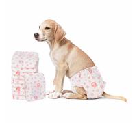 vidaXL Disposable Dog Diaper Female 50 pcs White M, Dog Care, Pet Diaper, Breathable Design, Canine Hygiene Pants Travel Accessory, Incontinence Solution, Animal Protection