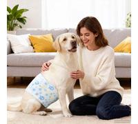 vidaXL Disposable Dog Diaper Male 30 pcs White L, Dog Care, Pet Diaper, Breathable Design, Canine Hygiene Pants Travel Accessory, Incontinence Solution, Animal Protection