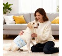 vidaXL Disposable Dog Diaper Male 50 pcs White S, Dog Care, Pet Diaper, Breathable Design, Canine Hygiene Pants Travel Accessory, Incontinence Solution, Animal Protection