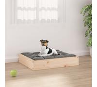 vidaXL Dog Bed 51.5x44x9 cm Solid Wood Pine, Brown