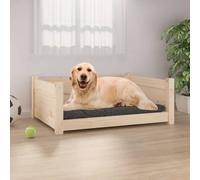 vidaXL Solid Pine Wood Dog Bed 75.5x55.5x28 cm Wooden Pet Sofa Puppy Dog Couch