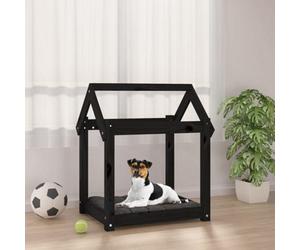 Vidaxl Dog Bed Black 61X50X70 Cm Solid Wood Pine