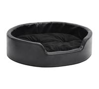 vidaXL Dog Bed Black 69x59x19 cm Plush and Faux Leather