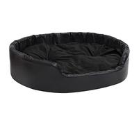 vidaXL Dog Bed | Black | Faux leather | Medium | Dog Bed | Rectangular