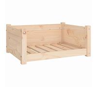 vidaXL Dog Bed, Comfy Sleeping Space for Furry Friends, Made with Durable, ic Solid Pine Wood, Untreated Finish, with Smooth Edges and Supporting Sidewalls, Brown