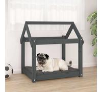 vidaXL Dog Bed Grey 71x55x70 cm Solid Wood Pine UK HOT