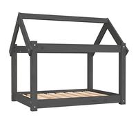 vidaXL Dog Bed in Grey - Comfortable and Stylish Solid Pinewood Frame - Perfect Pet Furniture for Minimalist Interiors - Easy to Assemble
