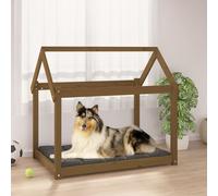vidaXL Dog Bed Honey Brown 101x70x90 cm Solid Wood Pine