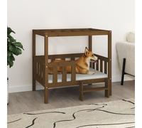 vidaXL Dog Bed Honey Brown 95.5x73.5x90cm Solid Wood Pine