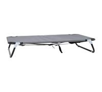 vidaXL Foldable Dog Bed Light Grey Metal Frame Polyester Bed
