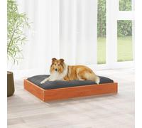 vidaXL Dog Bed Wax Brown 101.5 x 74 x 9 cm Solid Pine Wood