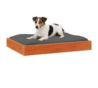 vidaXL Dog Bed Waxed Brown 72 x 54 x 9 cm Rectangular Dog Bed Modern Pine Wood Pet Durable Space for Relaxing Four-legged Friends