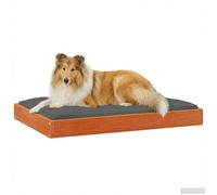 vidaXL Dog Bed Brown Waxed 92 x 64 x 9 cm Rectangular Pet Modern Pine Wood Robust Space for Relaxing for Four Legged Friends