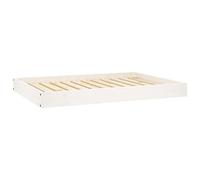 vidaXL Solid Wood Pine Dog Bed Indoor Wooden Pet Sofa Dog Seat Couch Frame Puppy Kennel Bed Pet Chair Couch Puppy Seat White 101.5x74x9 cm