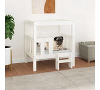 (White, 65.5 x 43 x 70 cm) vidaXL Solid Wood Pine Dog Bed Pet Sofa Puppy Dog Couch Multi Colours/Sizes