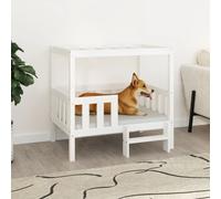 vidaXL Dog Bed White 95.5x73.5x90 cm Solid Wood Pine