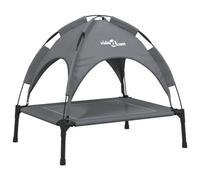 vidaXL Dog Bed with Canopy Anthracite Oxford Fabric and Steel