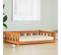 vidaXL Dog Bed with Storage Wax Brown 100 x 70 x 28 cm Solid Pine Wood, Living Room Dog Bed, Rectangular Modern Lounge, Durable Pet Furniture, Comfortable Indoor Resting Area for Pets