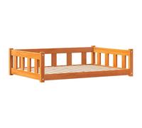 vidaXL Dog Bed with Storage Wax Brown 100 x 70 x 28 cm Solid Pine Wood