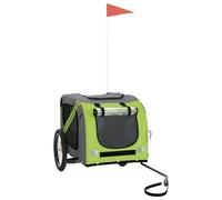 (green) vidaXL Dog Bike Trailer Bicycle Trailer Bike Carriage Oxford Fabric and Iron