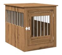 vidaXL Dog Cage in Furniture Style Artisan Oak 64.5 x 80 x 71 cm