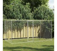vidaXL Dog Cage Silver 400 x 200 x 200 cm Galvanised Steel
