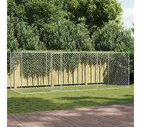 vidaXL Dog Cage Silver 600 x 200 x 200 cm Galvanised Steel