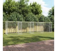vidaXL Dog Cage Silver 800 x 200 x 200 cm Galvanised Steel