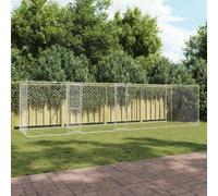 vidaXL Dog Cage Silver 800 x 200 x 200 cm Galvanised Steel